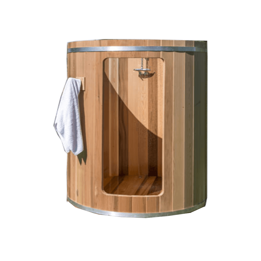 Rainbow Barrel Outdoor Shower
