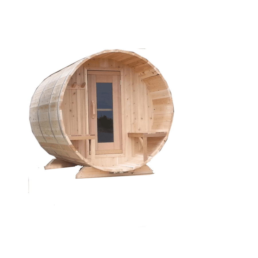 7'x6' Barrel Sauna w Porch