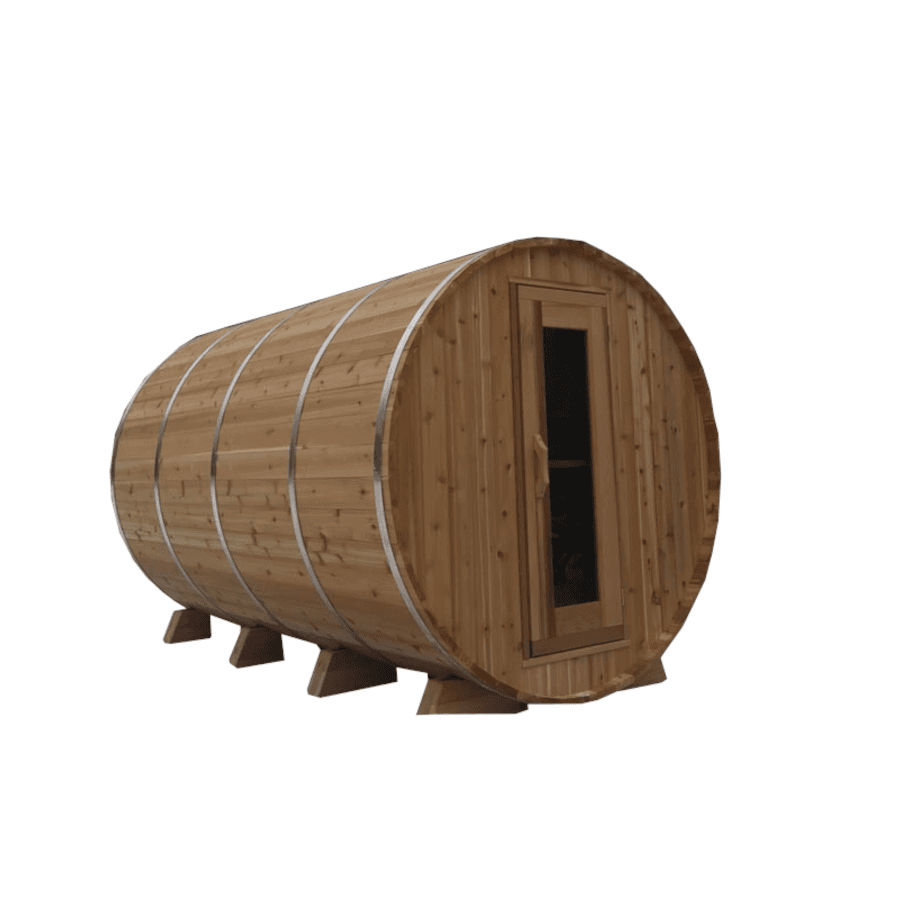 7' x 7' Barrel Sauna w Changeroom